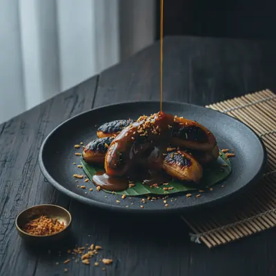 Pisang Bakar, Karamel Kopi